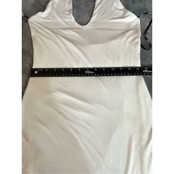 Revolve SER.O.YA Dress Womens Size Large White Lana Mini Sleeveless Halter Shrug - Picture 7 of 12